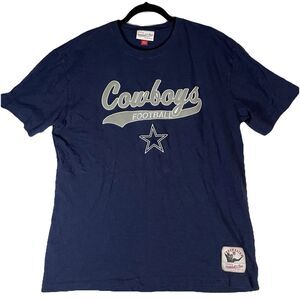 Dallas Cowboys Mitchell & Ness Throwback Shirt Size L Felt Letters